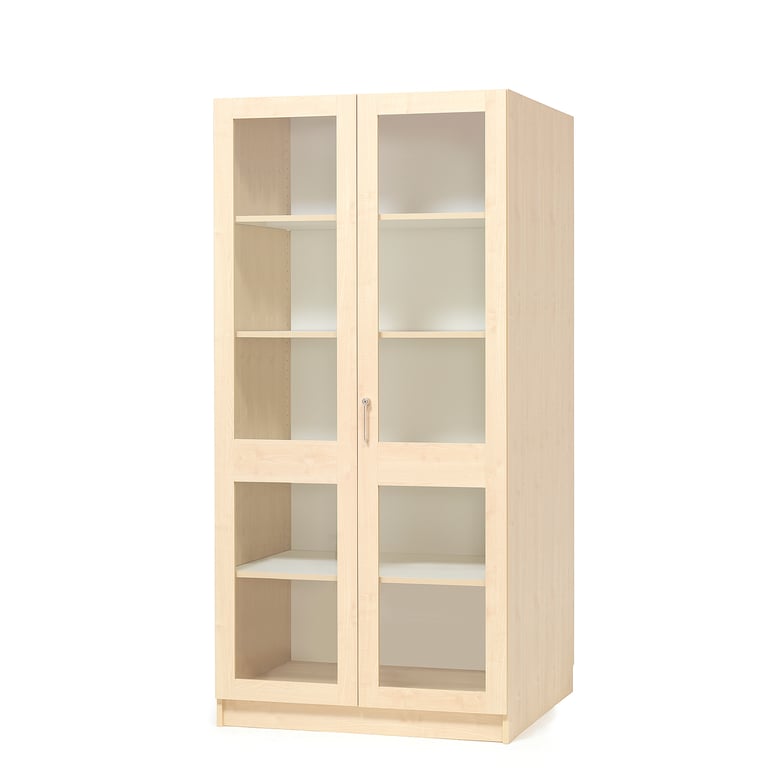 Fotografie produktu: Prosklená skříň THEO, dvoukřídlé dveře, 2100x1000x600 mm, bříza