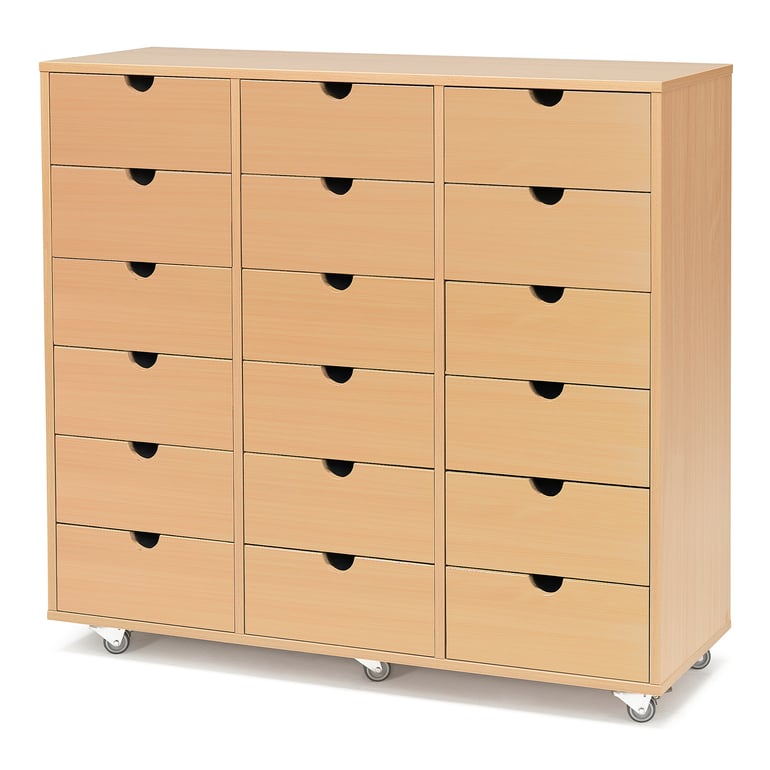 Combination 4:6, 18 drawers, 1145x1200x450 mm, beech, beech | AJ ...