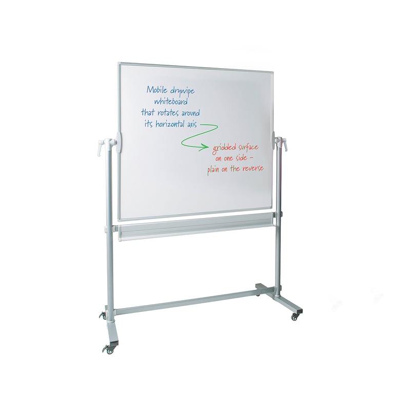 Budget revolving whiteboard, 1200x900 mm | AJ Products UK