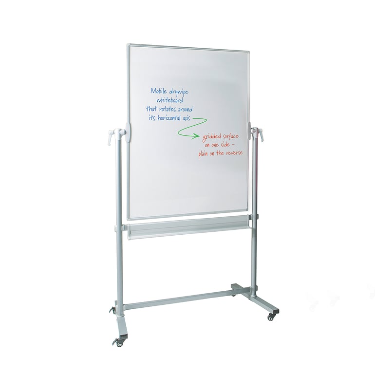 Budget revolving whiteboard, 900x1200 mm | AJ Products UK