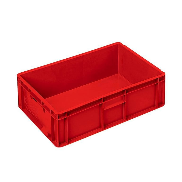 Euro Box Racking Euro box, solid, 600x400x175 mm, 34 L, red | AJ Products UK