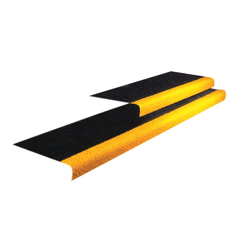 GRiP stair tread, 345x55x1500 mm, black-yellow | AJ Products UK