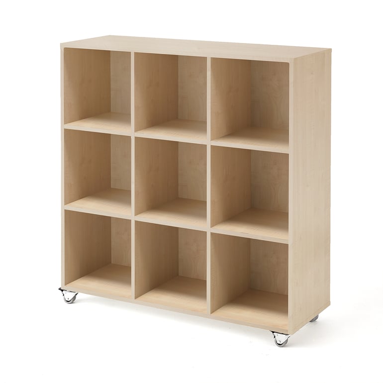 Mobil Rak Sak Sa Mobile storage unit RAK, 9 comps, 1200x420x1250 mm, birch | AJ Products IE