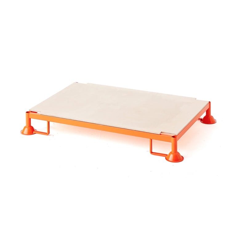 Levně Kovová paleta ATTACH, 1200x800x152 mm, s překližkou, nosnost 500 kg