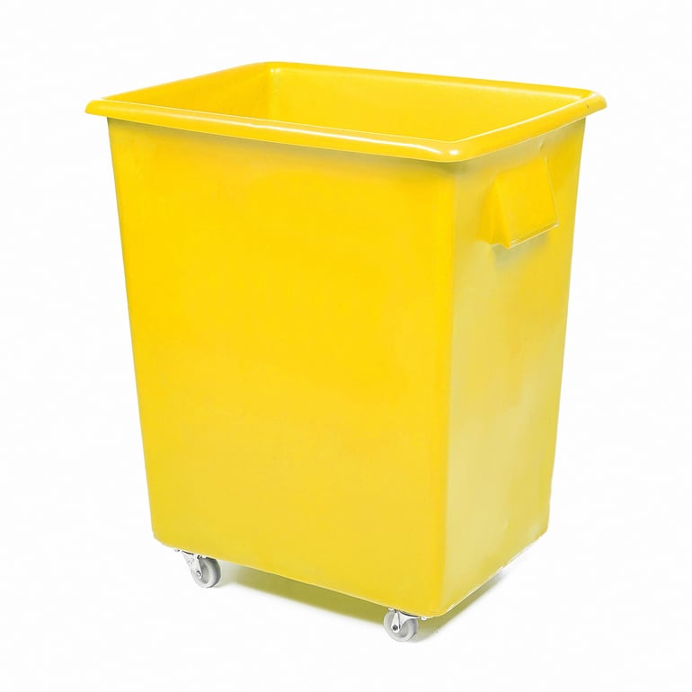 Bottle skip, 750x615x455 mm, 150 L, yellow | AJ Products UK