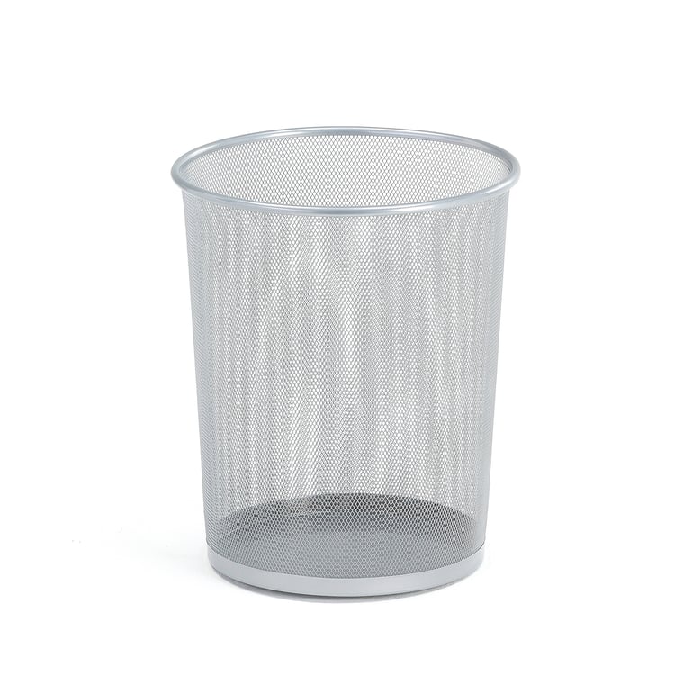 Levně Odpadkový koš, Ø 295x355 mm, 18 l, stříbrný