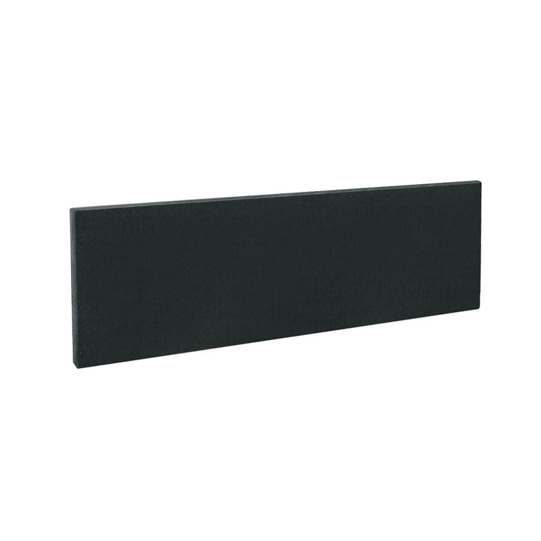 Rectangular desk screen, 1200x400 mm, black | AJ Products UK