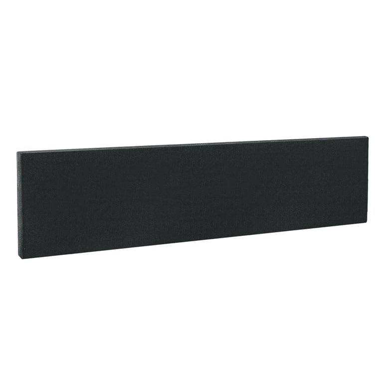 Rectangular desk screen, 1800x400 mm, black | AJ Products UK