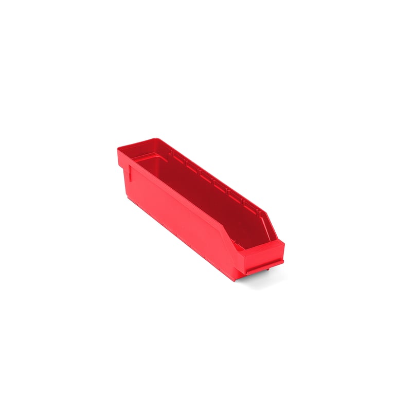 Smådelslåda, 400x90x95 mm, röd | AJ Produkter
