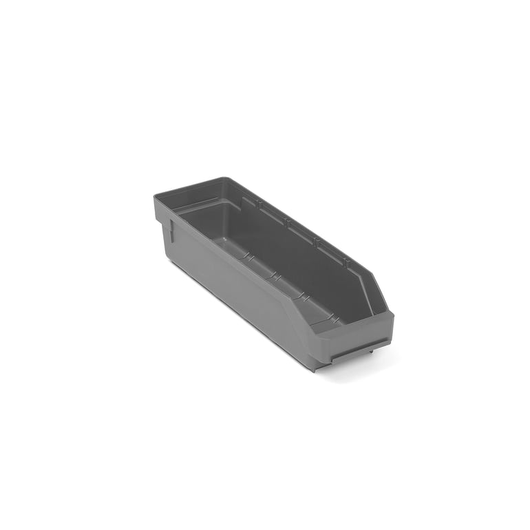 Plastový box na súčiastky REACH, Š 120 x H 400 x V 95 mm, šedý