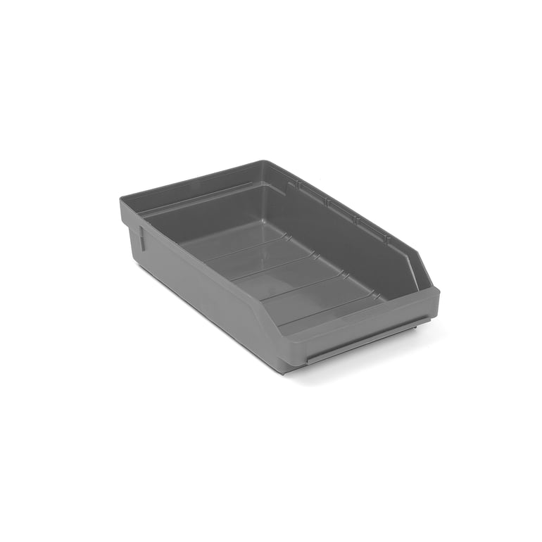 Levně Skladová nádoba REACH, 400x240x95 mm, recyklovaný plast, šedá