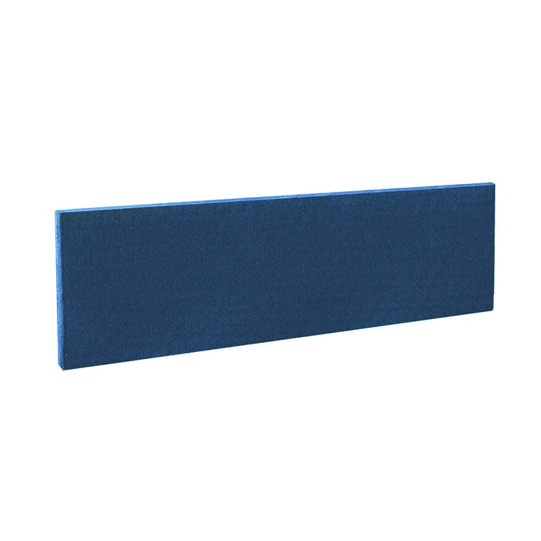 Rectangular desk screen, 1400x400 mm, blue | AJ Products UK