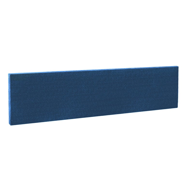 Rectangular desk screen, 1800x400 mm, blue | AJ Products UK