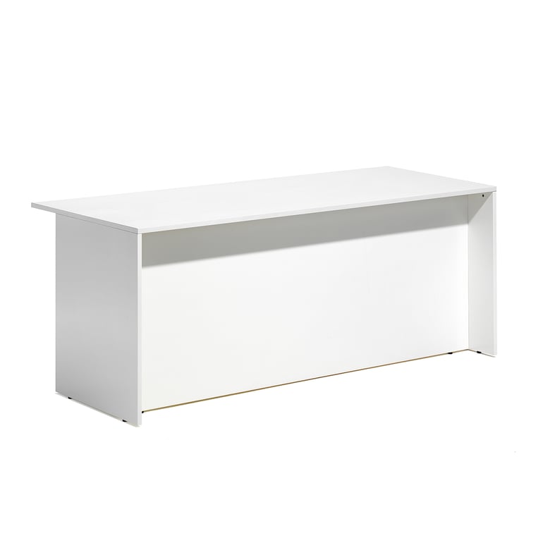 Resepsjonsdisk OPEN, underdel til rett seksjon, 1800 mm, hvit | AJ ...