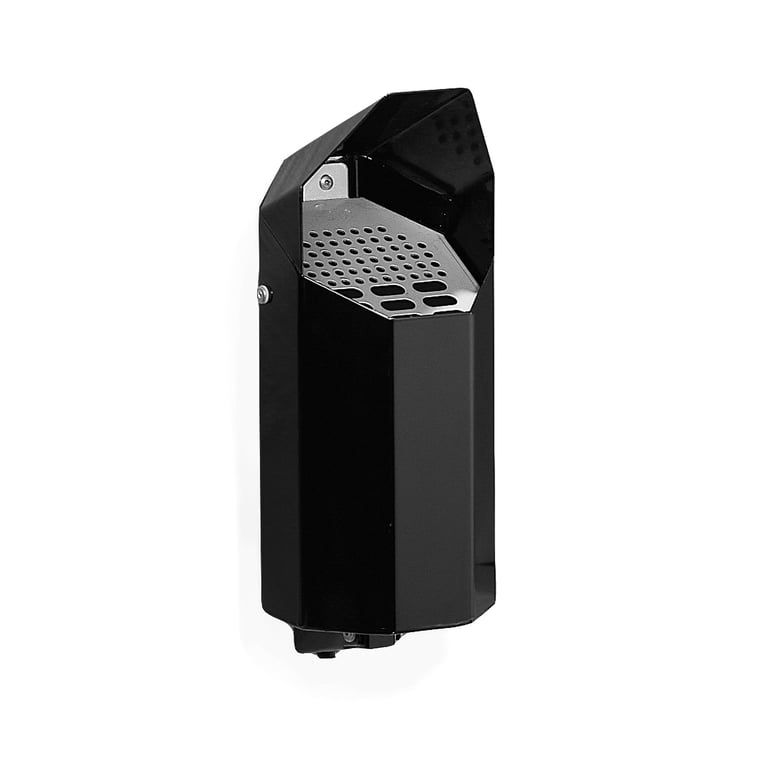 Levně Nástěnný popelník FRANK, se stříškou, výška 430 mm, černý