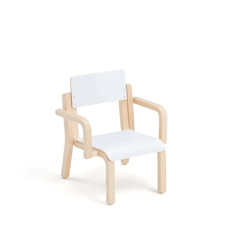 Levně Dětská židle DANTE, s područkami, výška 260 mm, bříza/bílá