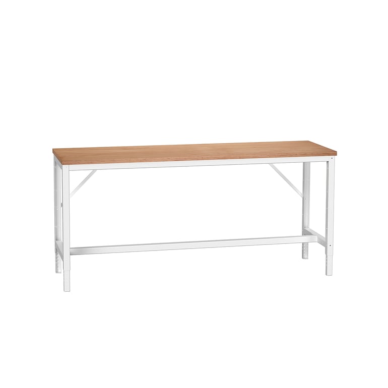Basic adjustable workbench BOTT®, 600x2000 mm, multiplex | AJ Products IE