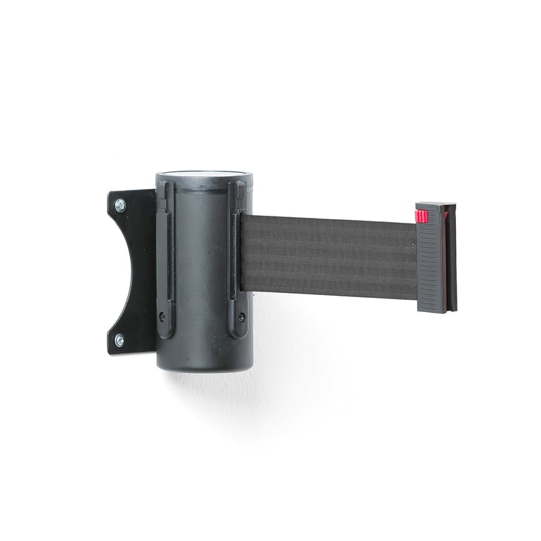 Levně Zahrazovací pás, 2300 mm, nástěnná kazeta, černá, černý pás