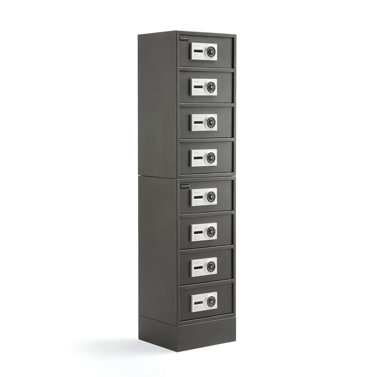 Levně Bezpečnostní skříňka VALUE, 8 oddělených boxů s elektronickým kódovým zámkem