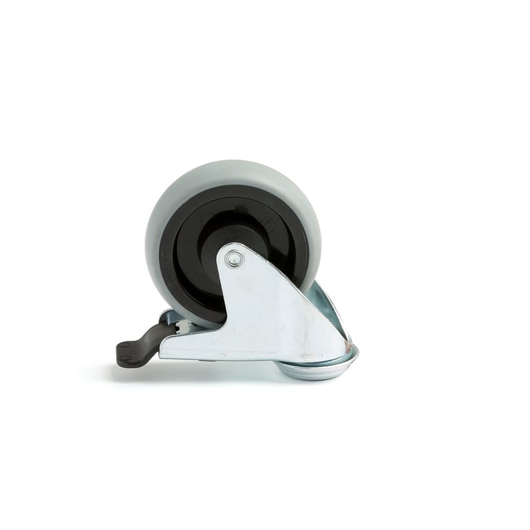 Levně Otočné kolo s brzdou, 100x32 mm, 90 kg, plné gumové