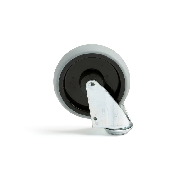 Otočné gumové koliesko, 125x32 mm, nosnosť 100 kg