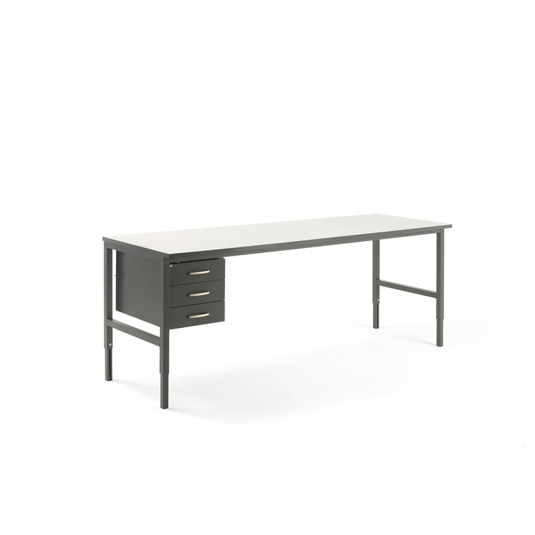 Levně Pracovní stůl CARGO, 2400x750 mm, 3 zásuvky