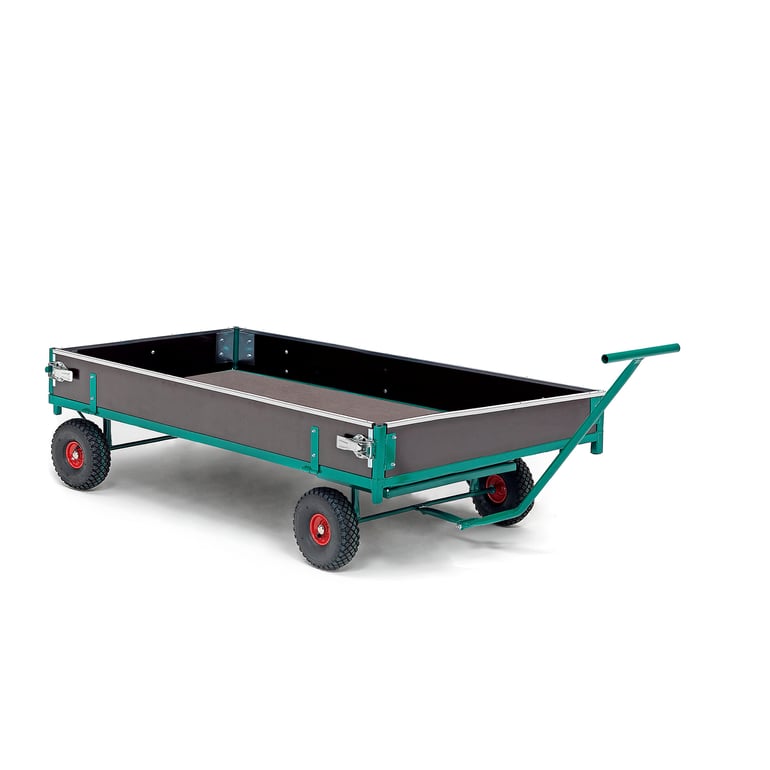 Levně Transportní vozík NIGEL, 650 kg, 2000x1000 mm, vč. sklápěcích bočnic