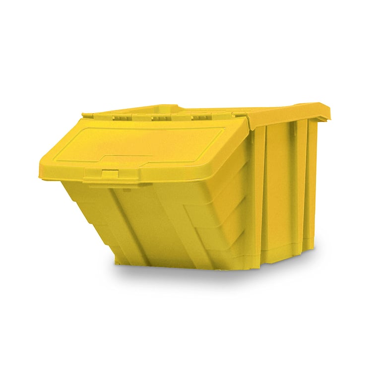 Recycle Mesh Box Recycling box system, 345x400x635 mm, yellow | AJ Products IE