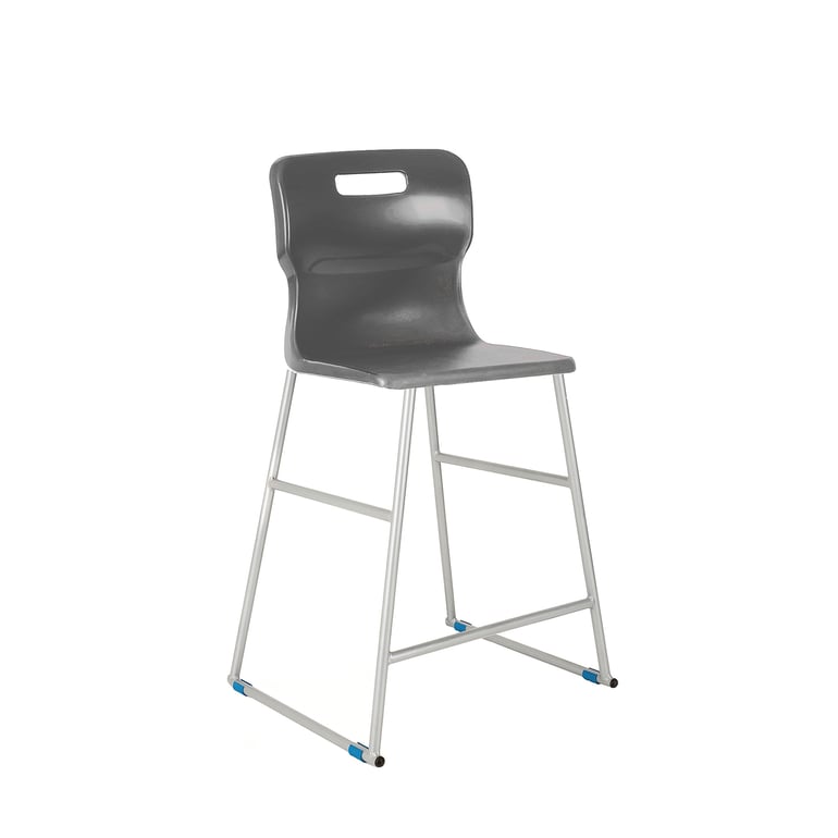 High classroom chair, H 685 mm, charcoal | AJ Products IE