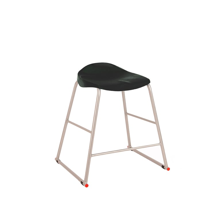 Ultimate plastic stool, H 560 mm, black | AJ Products UK