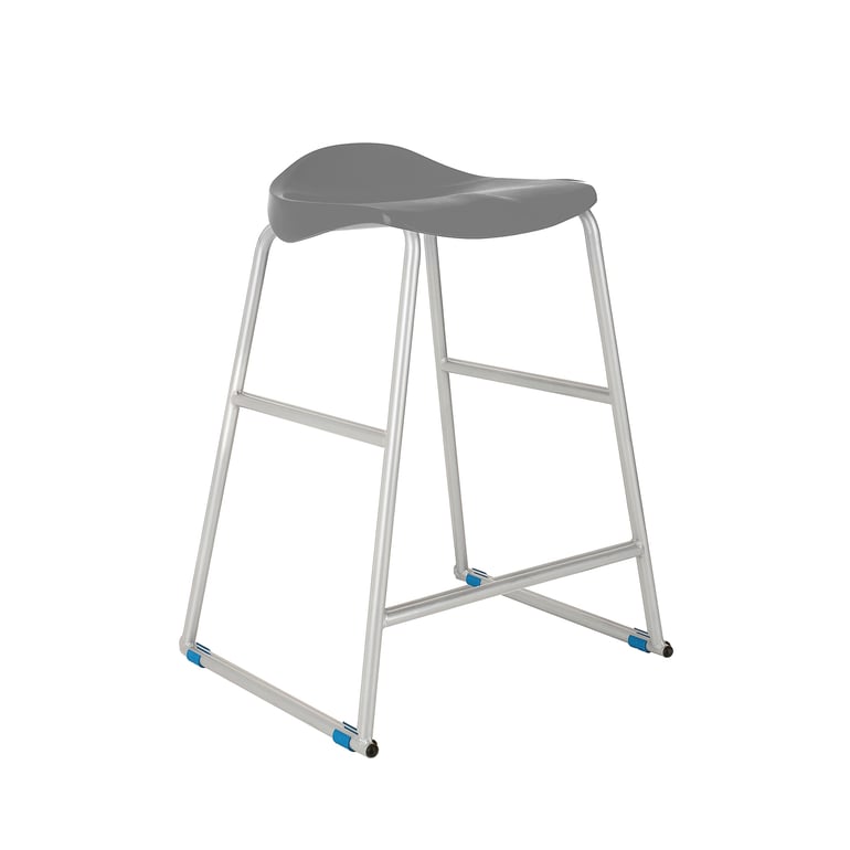 Ultimate plastic stool, H 685 mm, grey | AJ Products UK