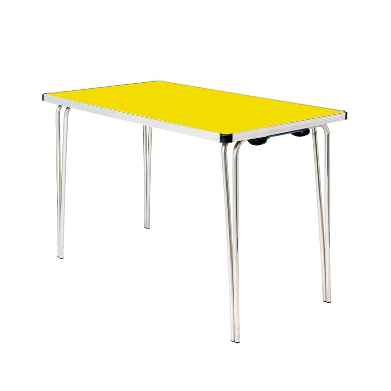 Folding table CONTOUR, 1520x685x698 mm, yellow | AJ Products UK