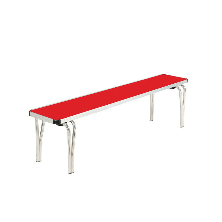 Stacking bench CONTOUR, 1520x254x432 mm, red | AJ Products UK