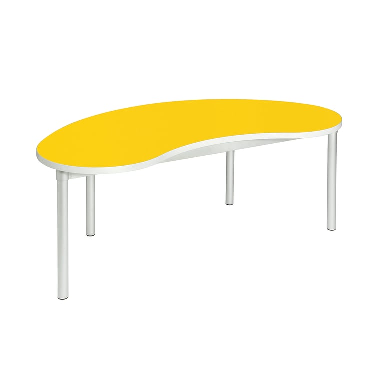 Early years bean table ENVIRO, 1400x750x590 mm, yellow, silver | AJ ...