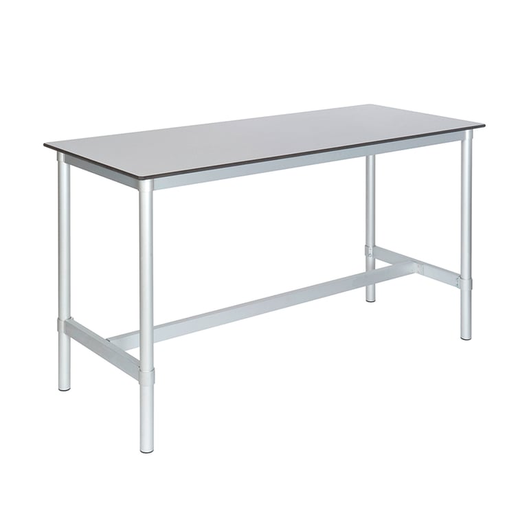 Premium lab table ENVIRO, 1500x600x900 mm, grey, silver | AJ Products UK