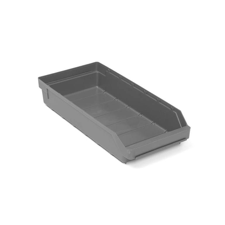 Levně Skladová nádoba REACH, 500x240x95 mm, recyklovaný plast, šedá