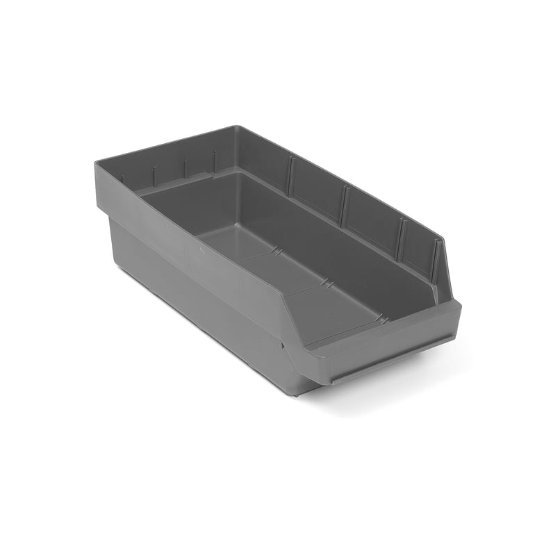 Levně Skladová nádoba REACH, 500x240x150 mm, recyklovaný plast, šedá