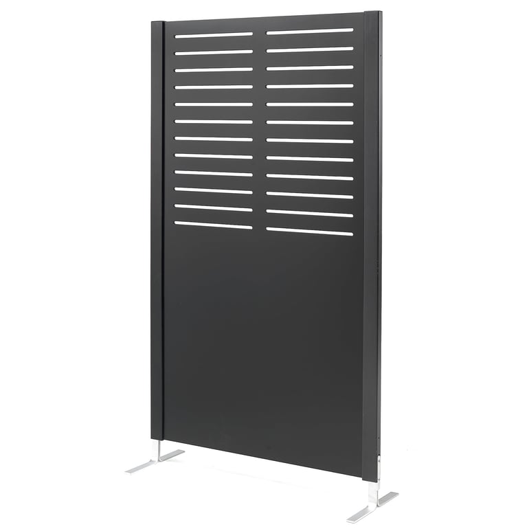 Levně Dřevěný paraván FREE, vzor pruh, 1720x940 mm, černá