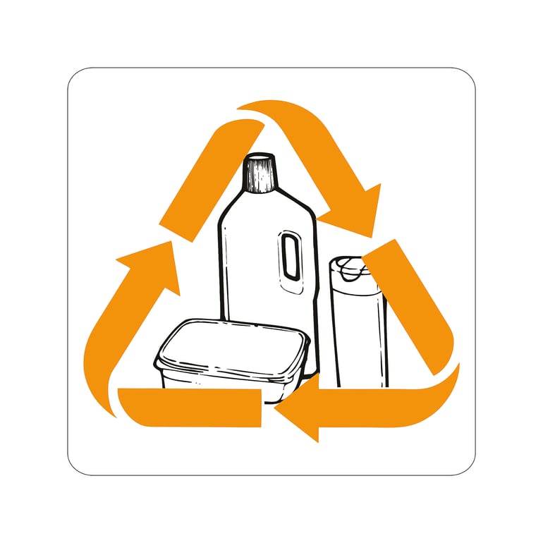 Levně Samolepicí značka - tvrdý plast