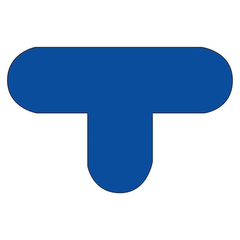 Floor signal, T shape, 10-pack, blue | AJ Products IE