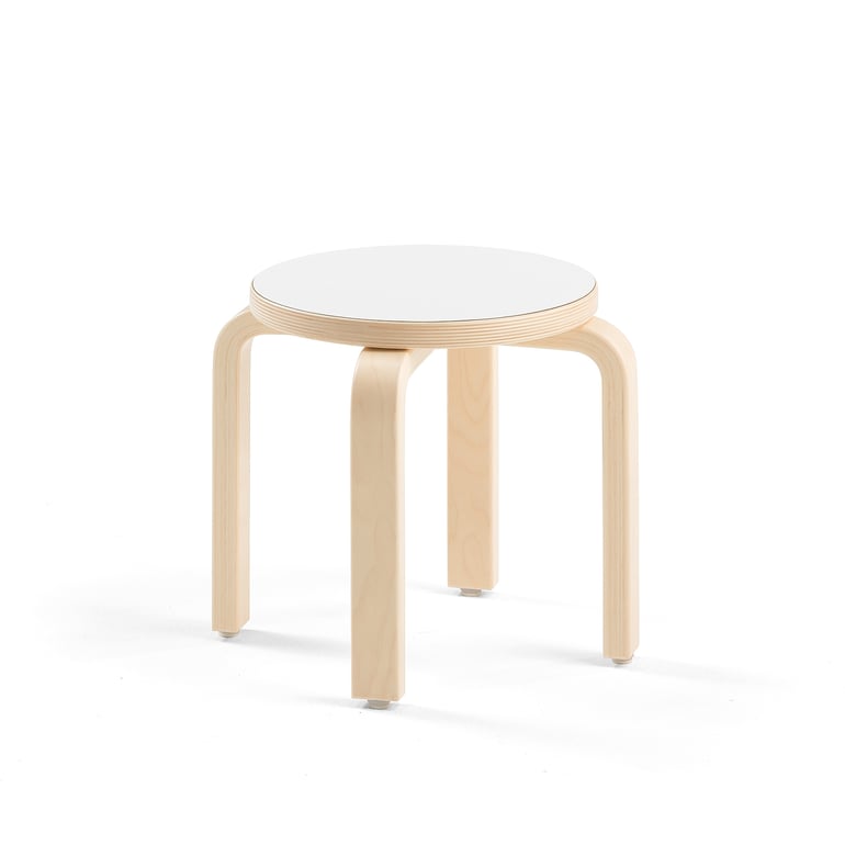 Children's stool DANTE, white laminate, H 310 mm | AJ Products IE