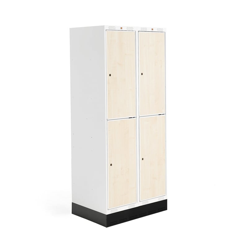 Student locker ROZ, 2 modules, 4 doors, 1890x800x550 mm, birch, incl ...
