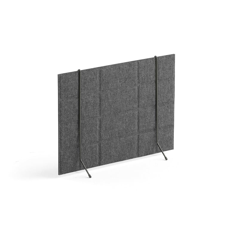 Levně Stolový paraván SPLIT, s nožičkami, 600x430 mm, tmavě šedý