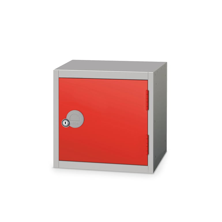 Cube locker, 380x380x380 mm, red | AJ Products UK