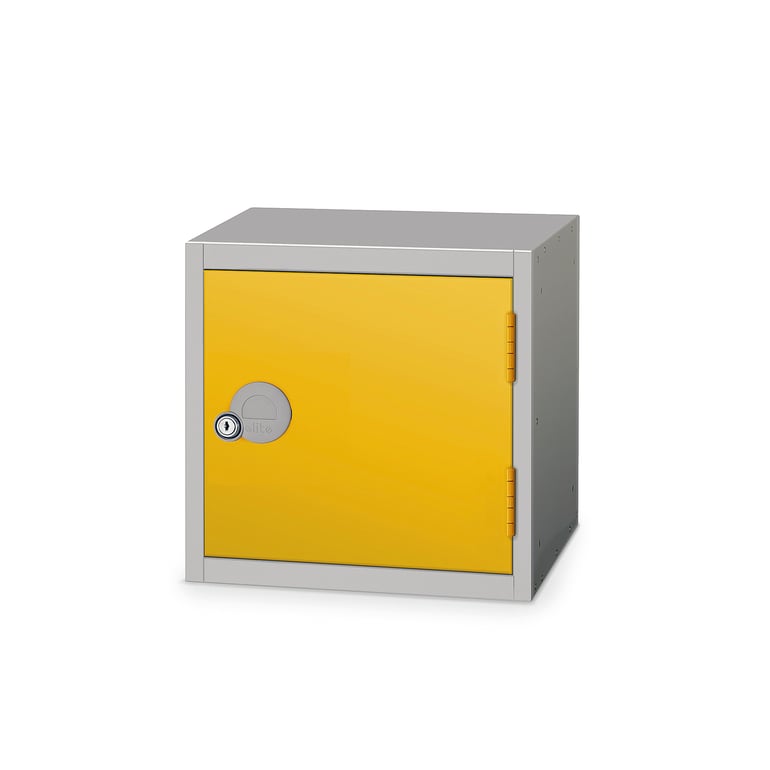 Cube locker, 380x380x380 mm, yellow | AJ Products IE