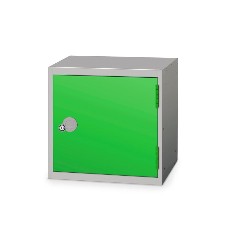Cube locker, 450x450x450 mm, green | AJ Products UK