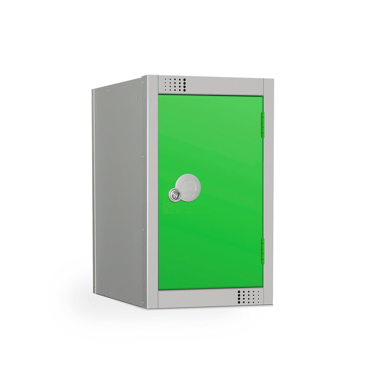Quarto locker, 512x300x450 mm, green | AJ Products UK