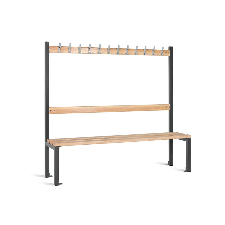 Bench Gook School bench ELITE, 12 hooks, 1500x400x1370 mm, dark grey | AJ Products IE