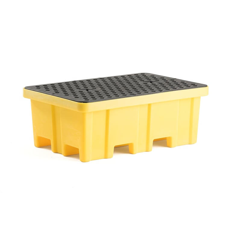 Levně Záchytná vana pro 2 sudy, 1220x820x450 mm, žlutá