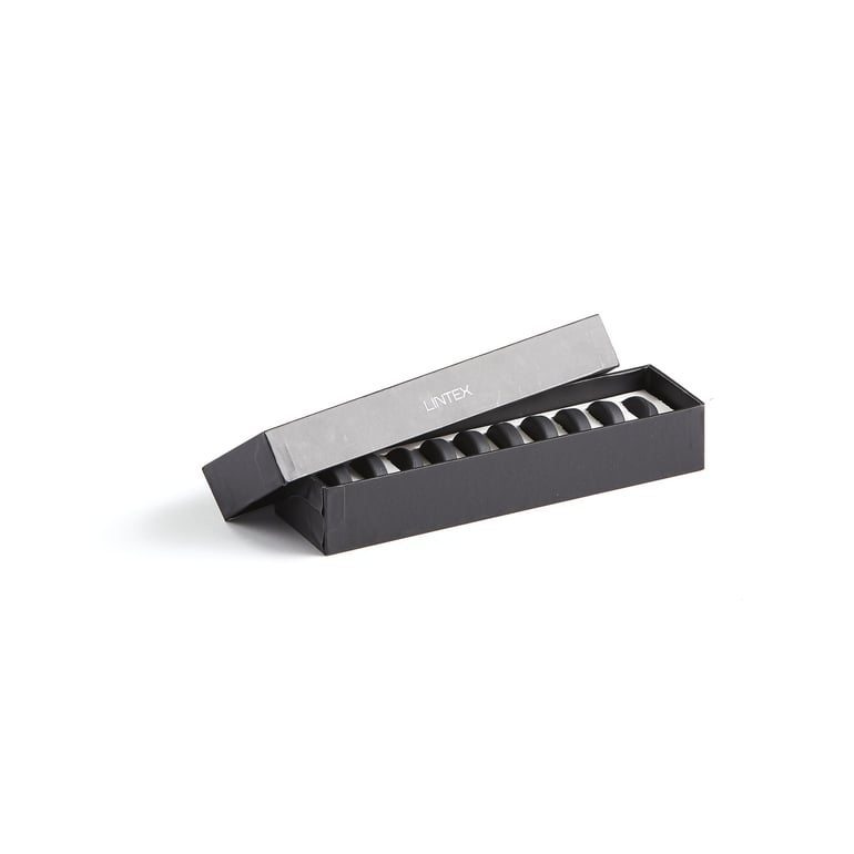 Levně Magnety na skleněné tabule, 10 ks, černé